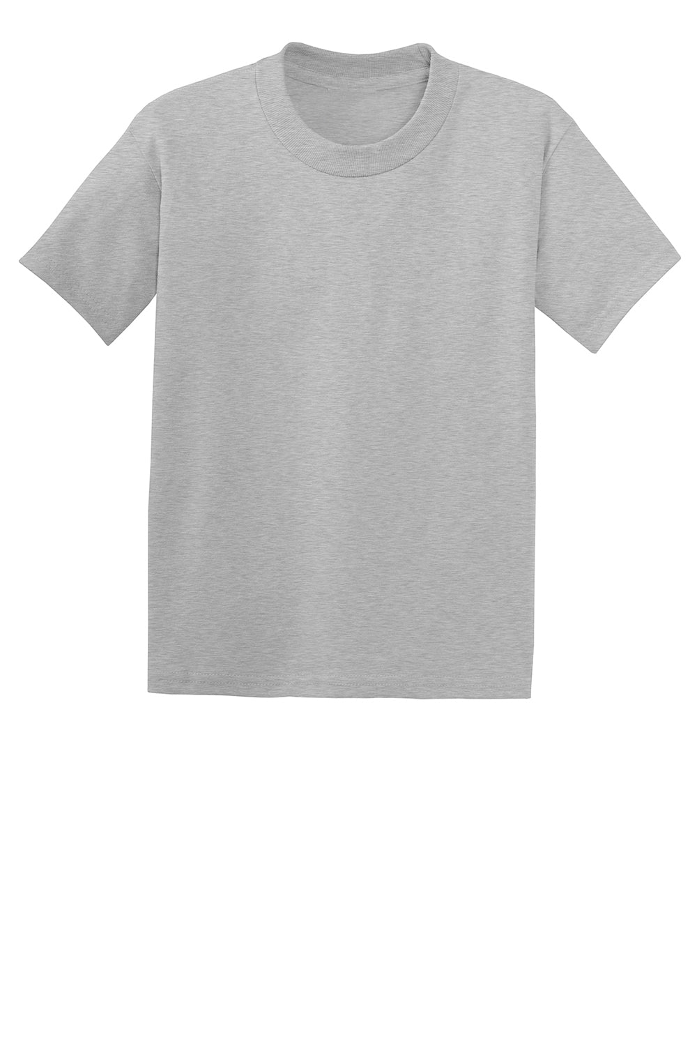 Hanes 5370 Youth EcoSmart Short Sleeve Crewneck T-Shirt Light Steel Grey Flat Front