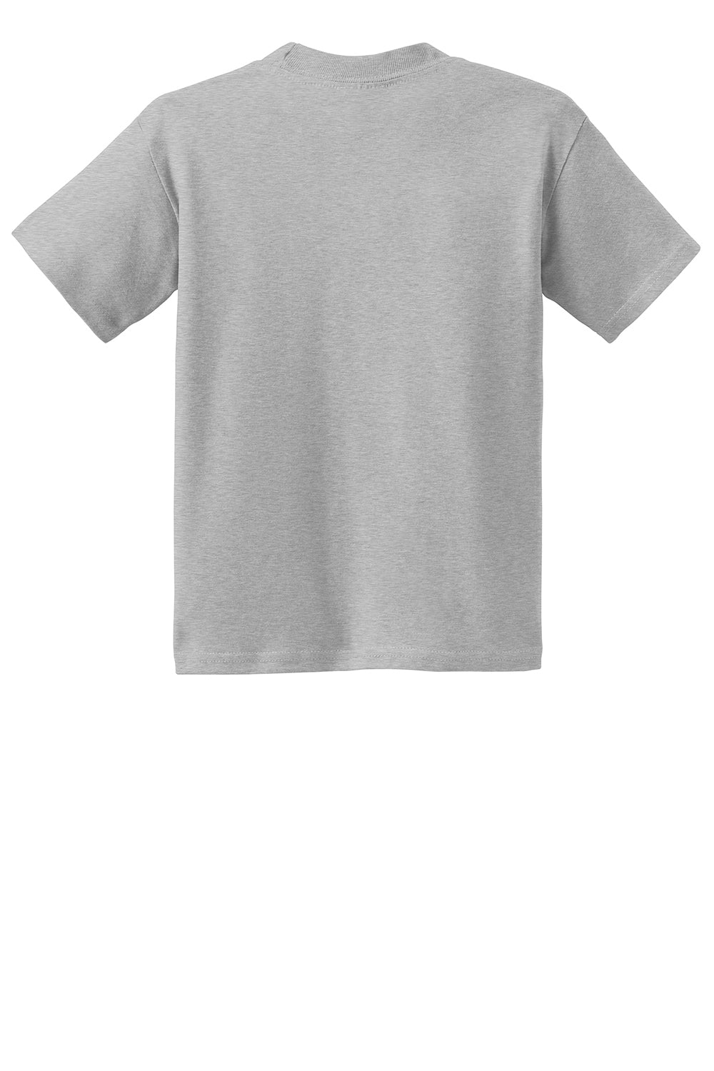 Hanes 5370 Youth EcoSmart Short Sleeve Crewneck T-Shirt Light Steel Grey Flat Back