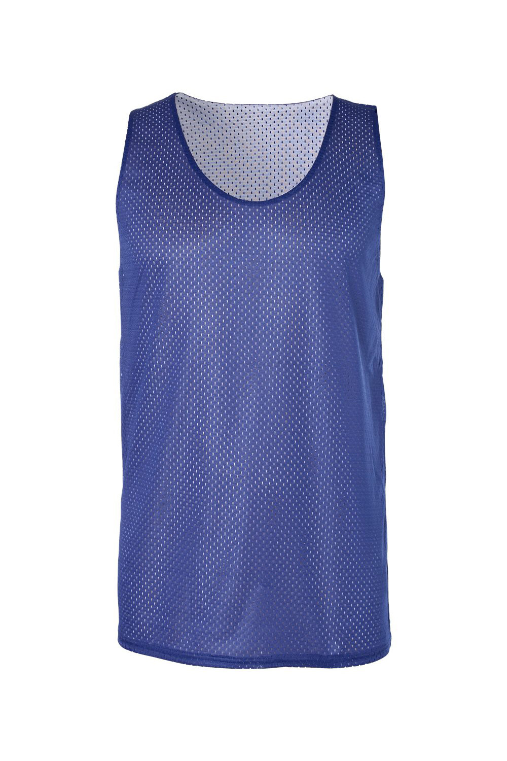 Badger 8529 Mens Pro Mesh Reversible Tank Top Royal Blue/White Flat Front