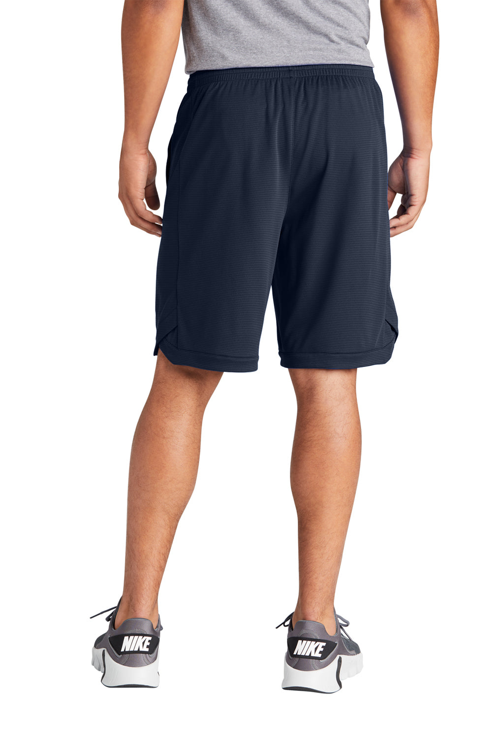 Sport-Tek ST575 Mens Position PosiCharge Shorts w/ Pockets True Navy Blue Model Back