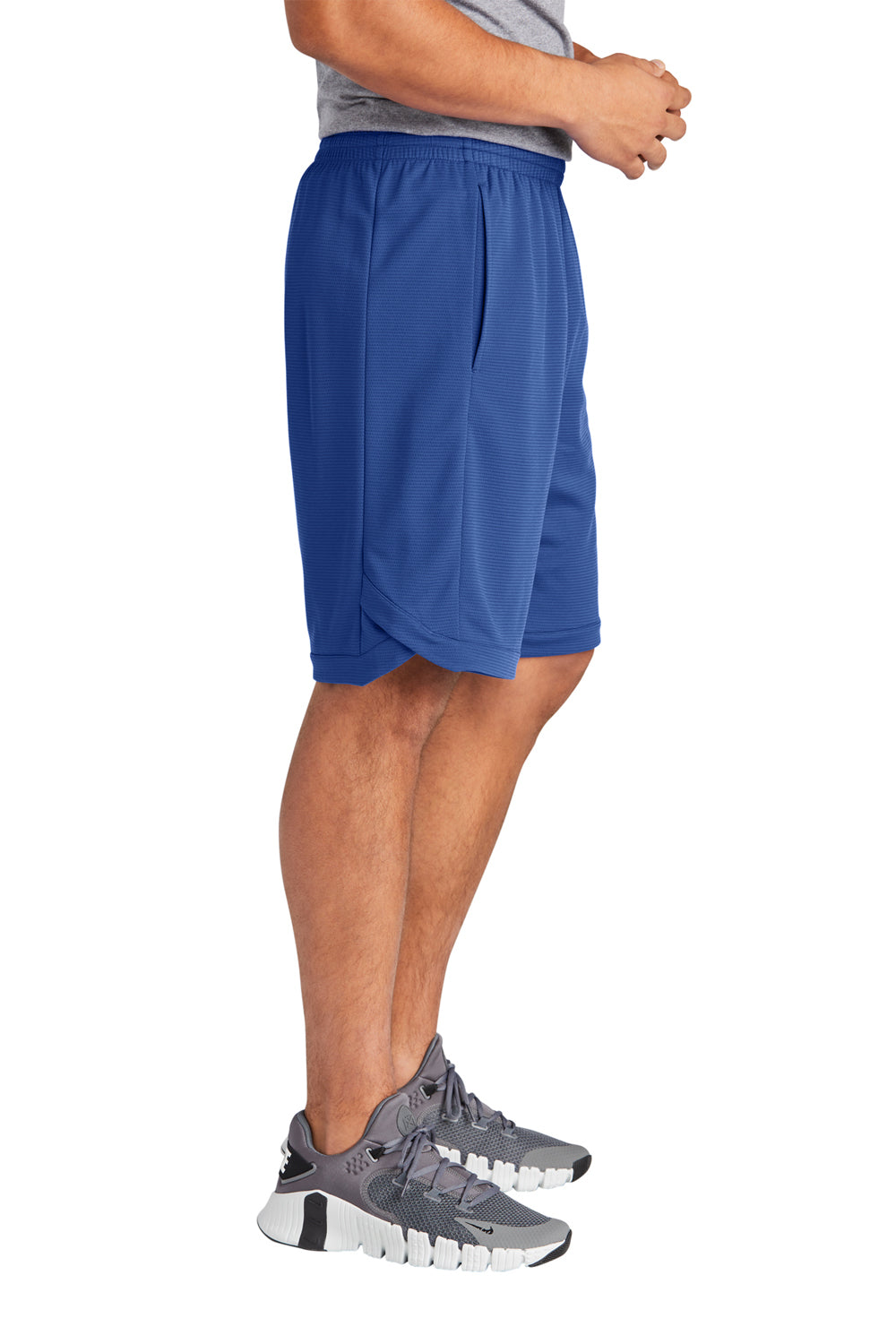 Sport-Tek ST575 Mens Position PosiCharge Shorts w/ Pockets True Royal Blue Model Side