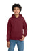 Gildan 18500B/G185B Youth Pill Resistant Hooded Sweatshirt Hoodie w/ Pouch Pocket Cardinal Red Model Front