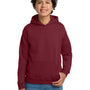 Gildan Youth Pill Resistant Hooded Sweatshirt Hoodie w/ Pouch Pocket - Cardinal Red