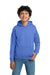 Gildan 18500B/G185B Youth Pill Resistant Hooded Sweatshirt Hoodie w/ Pouch Pocket Carolina Blue Model Front