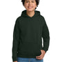 Gildan Youth Pill Resistant Hooded Sweatshirt Hoodie w/ Pouch Pocket - Forest Green