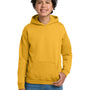 Gildan Youth Pill Resistant Hooded Sweatshirt Hoodie w/ Pouch Pocket - Gold