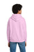 Gildan 18500B/G185B Youth Pill Resistant Hooded Sweatshirt Hoodie w/ Pouch Pocket Light Pink Model Back