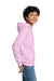 Gildan 18500B/G185B Youth Pill Resistant Hooded Sweatshirt Hoodie w/ Pouch Pocket Light Pink Model Side