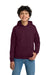 Gildan 18500B/G185B Youth Pill Resistant Hooded Sweatshirt Hoodie w/ Pouch Pocket Maroon Model Front