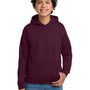 Gildan Youth Pill Resistant Hooded Sweatshirt Hoodie w/ Pouch Pocket - Maroon