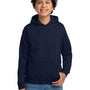 Gildan Youth Pill Resistant Hooded Sweatshirt Hoodie w/ Pouch Pocket - Navy Blue