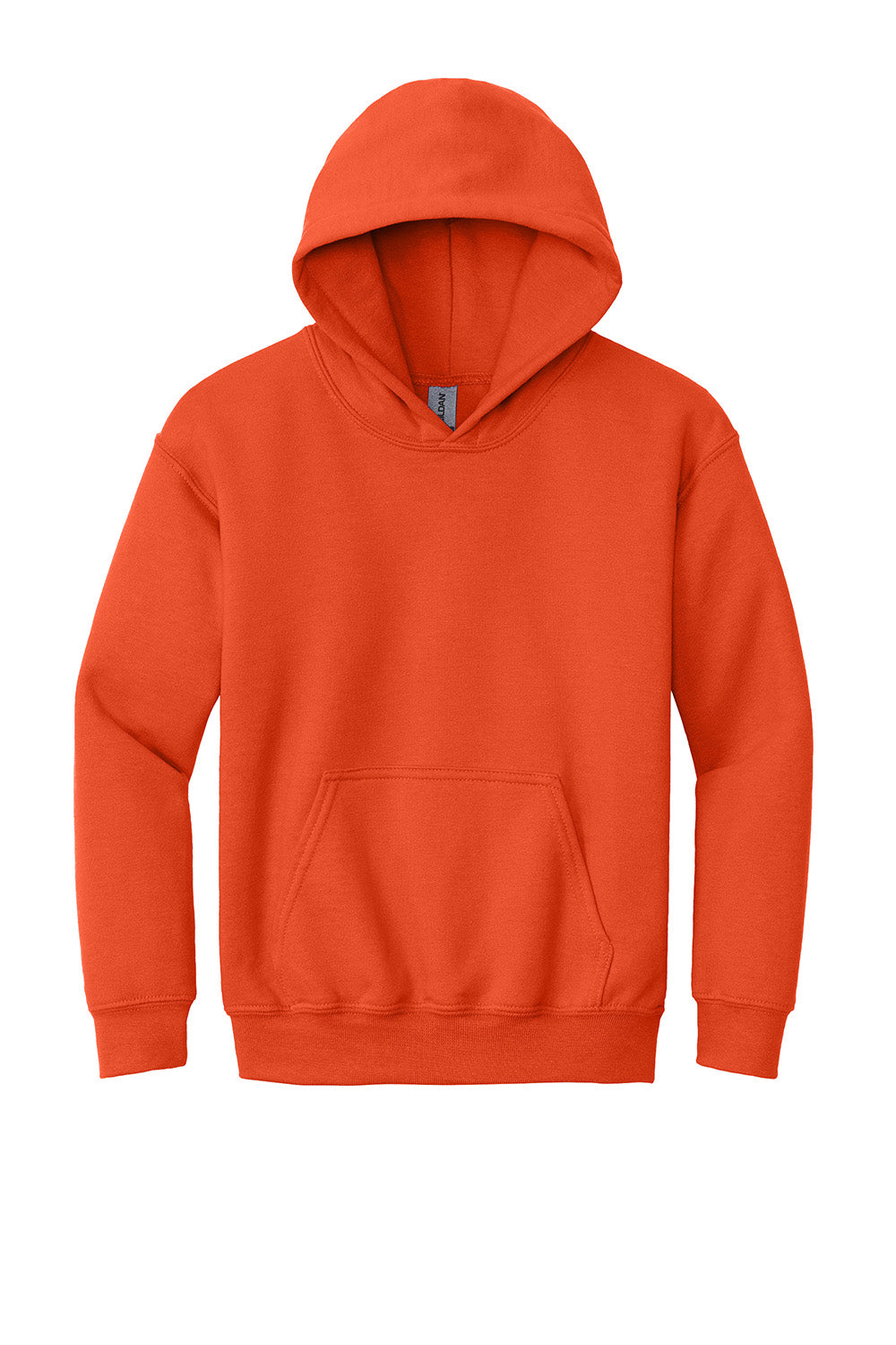 Gildan 18500B/G185B Youth Pill Resistant Hooded Sweatshirt Hoodie w/ Pouch Pocket Orange Flat Front