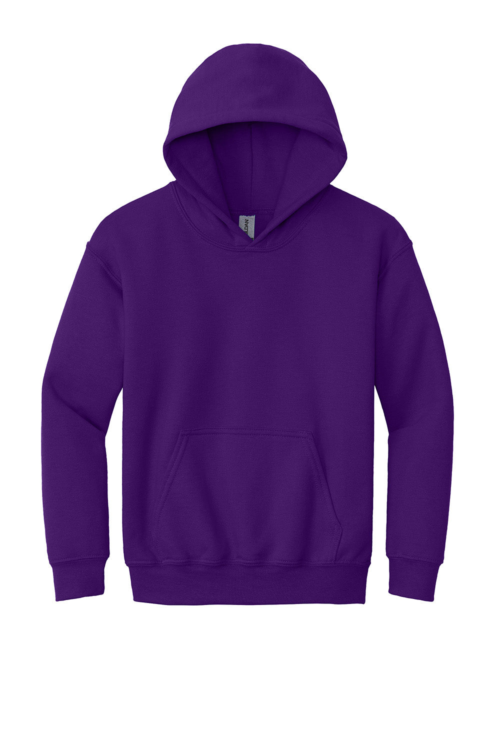 Gildan 18500B/G185B Youth Pill Resistant Hooded Sweatshirt Hoodie w/ Pouch Pocket Purple Flat Front