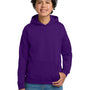 Gildan Youth Pill Resistant Hooded Sweatshirt Hoodie w/ Pouch Pocket - Purple