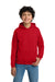 Gildan 18500B/G185B Youth Pill Resistant Hooded Sweatshirt Hoodie w/ Pouch Pocket Red Model Front