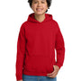 Gildan Youth Pill Resistant Hooded Sweatshirt Hoodie w/ Pouch Pocket - Red