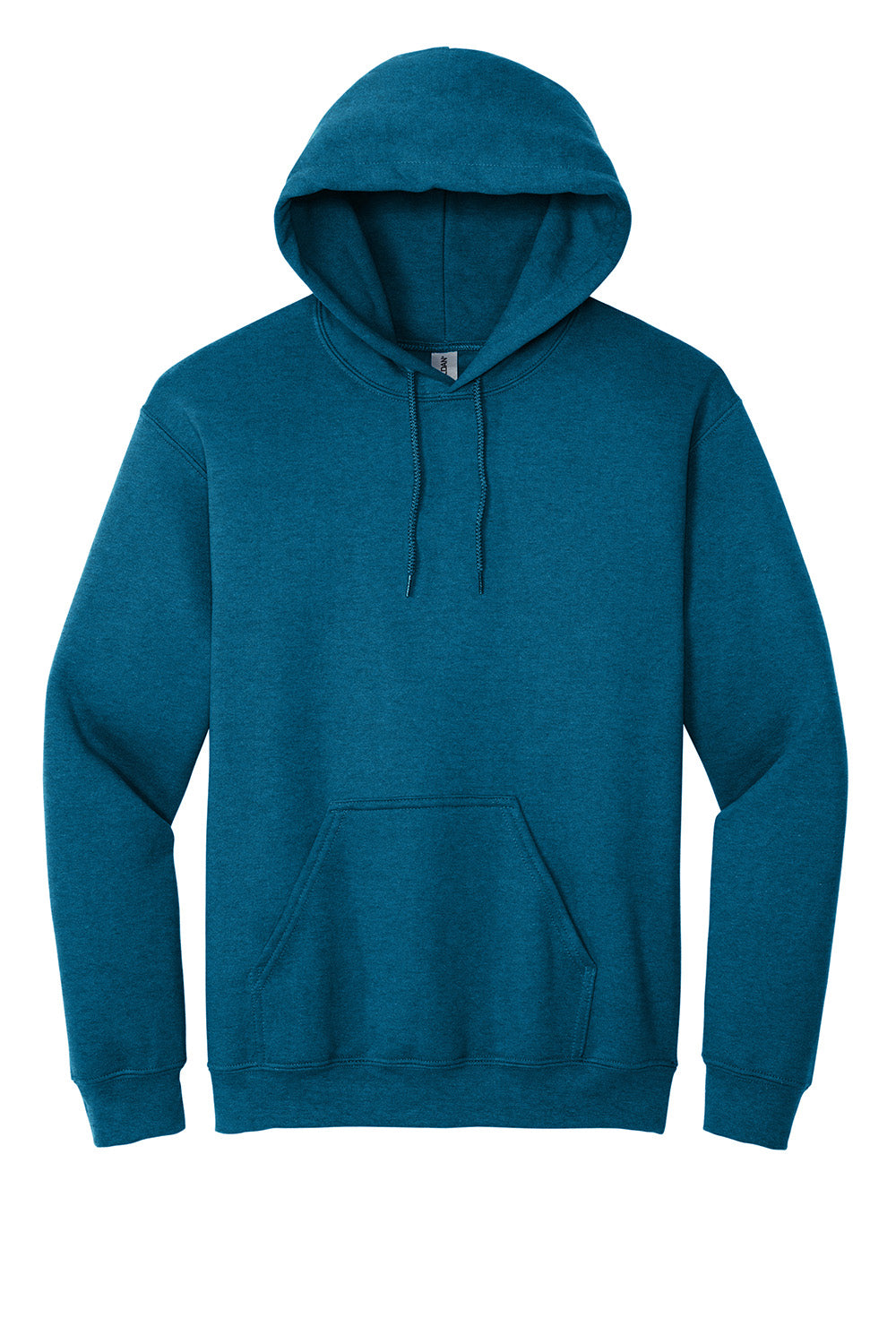 Gildan 18500/G185 Mens Pill Resistant Hooded Sweatshirt Hoodie w/ Pouch Pocket Antique Sapphire Blue Flat Front