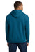 Gildan 18500/G185 Mens Pill Resistant Hooded Sweatshirt Hoodie w/ Pouch Pocket Antique Sapphire Blue Model Back