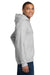 Gildan 18500/G185 Mens Pill Resistant Hooded Sweatshirt Hoodie w/ Pouch Pocket Ash Grey Model Side