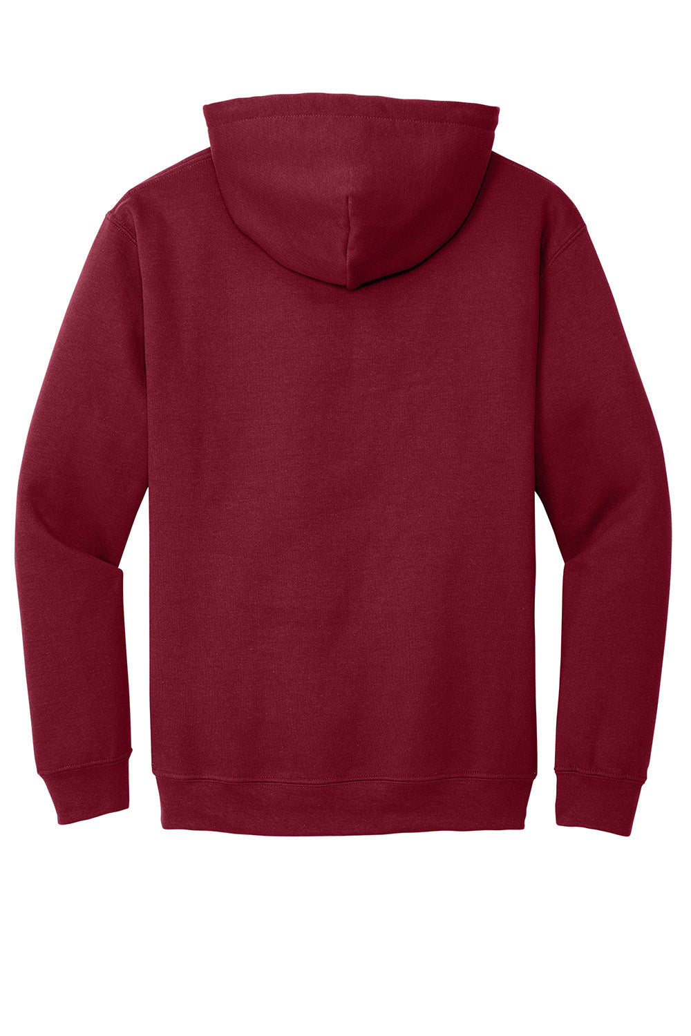 Gildan 18500/G185 Mens Pill Resistant Hooded Sweatshirt Hoodie w/ Pouch Pocket Cardinal Red Flat Back