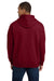 Gildan 18500/G185 Mens Pill Resistant Hooded Sweatshirt Hoodie w/ Pouch Pocket Cardinal Red Model Back