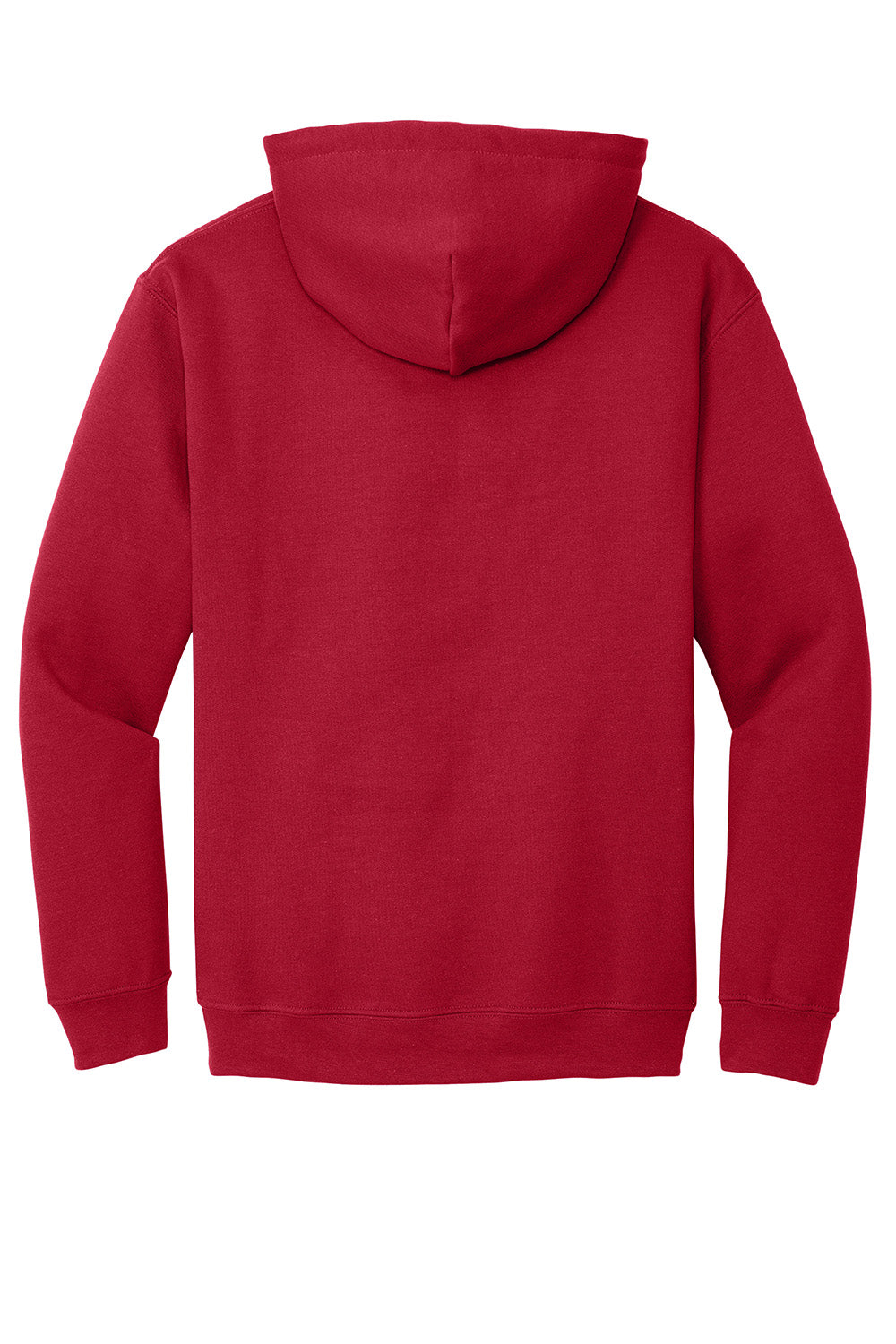 Gildan 18500/G185 Mens Pill Resistant Hooded Sweatshirt Hoodie w/ Pouch Pocket Cherry Red Flat Back