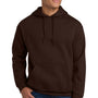 Gildan Mens Pill Resistant Hooded Sweatshirt Hoodie w/ Pouch Pocket - Dark Chocolate Brown