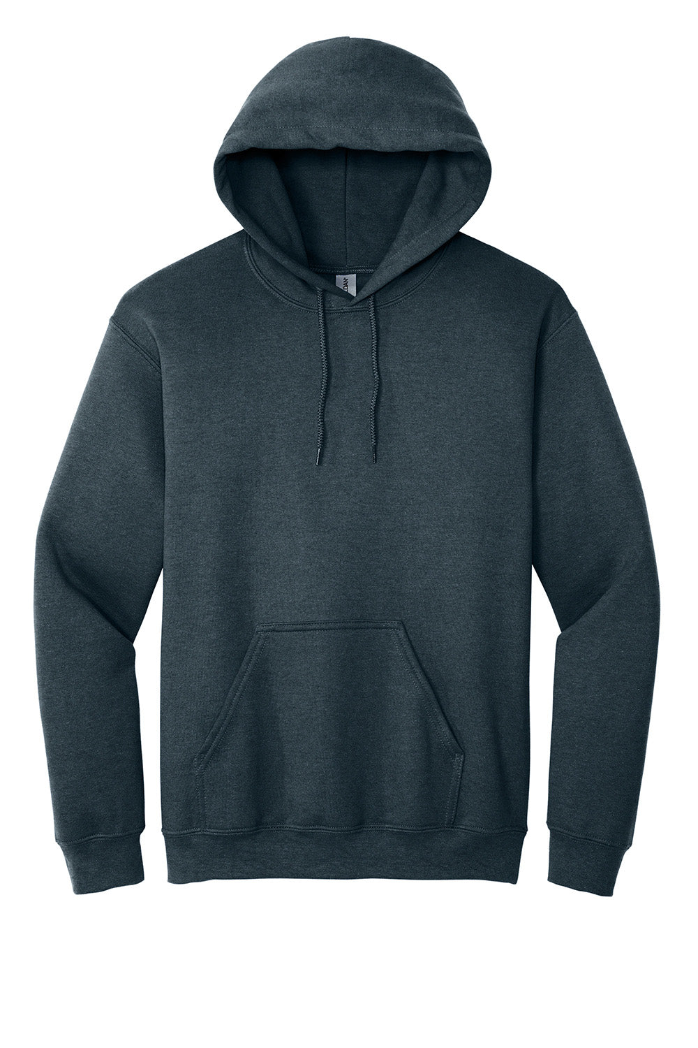 Gildan 18500/G185 Mens Pill Resistant Hooded Sweatshirt Hoodie w/ Pouch Pocket Heather Dark Grey Flat Front