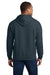 Gildan 18500/G185 Mens Pill Resistant Hooded Sweatshirt Hoodie w/ Pouch Pocket Heather Dark Grey Model Back