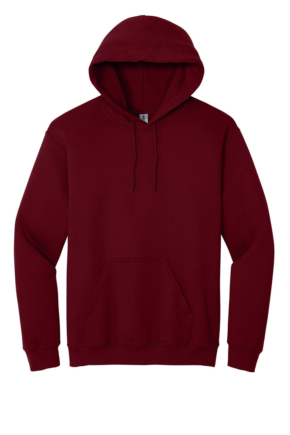 Gildan 18500/G185 Mens Pill Resistant Hooded Sweatshirt Hoodie w/ Pouch Pocket Garnet Red Flat Front