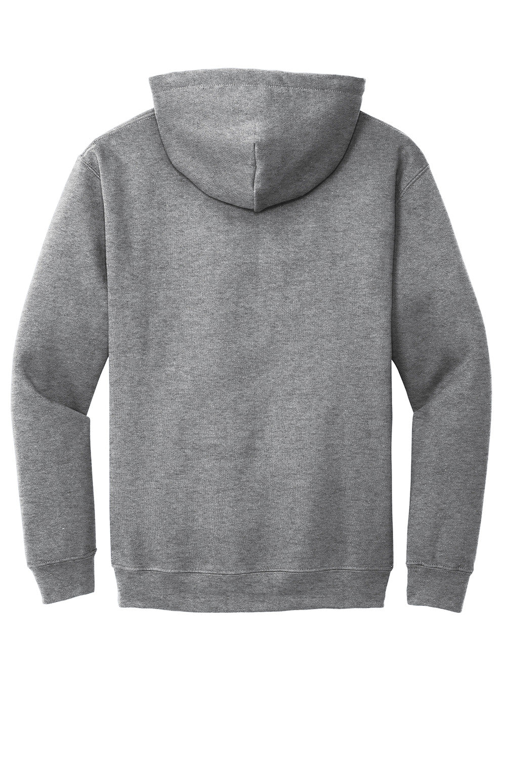 Gildan 18500/G185 Mens Pill Resistant Hooded Sweatshirt Hoodie w/ Pouch Pocket Heather Graphite Grey Flat Back