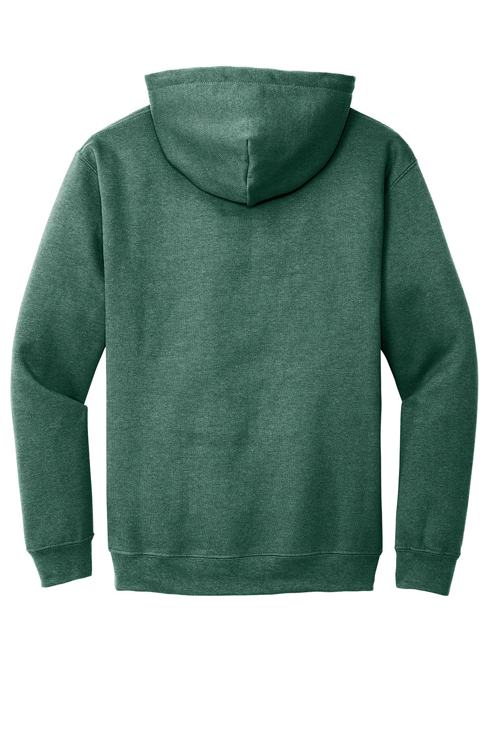 Gildan 18500/G185 Mens Pill Resistant Hooded Sweatshirt Hoodie w/ Pouch Pocket Heather Dark Green Flat Back