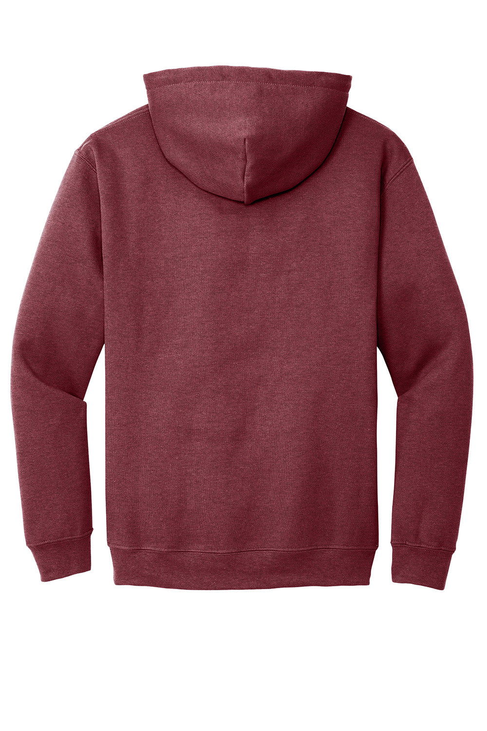 Gildan 18500/G185 Mens Pill Resistant Hooded Sweatshirt Hoodie w/ Pouch Pocket Heather Dark Maroon Flat Back