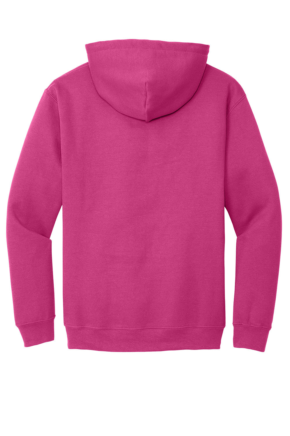 Gildan 18500/G185 Mens Pill Resistant Hooded Sweatshirt Hoodie w/ Pouch Pocket Heliconia Pink Flat Back