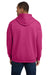 Gildan 18500/G185 Mens Pill Resistant Hooded Sweatshirt Hoodie w/ Pouch Pocket Heliconia Pink Model Back