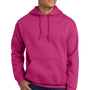 Gildan Mens Pill Resistant Hooded Sweatshirt Hoodie w/ Pouch Pocket - Heliconia Pink