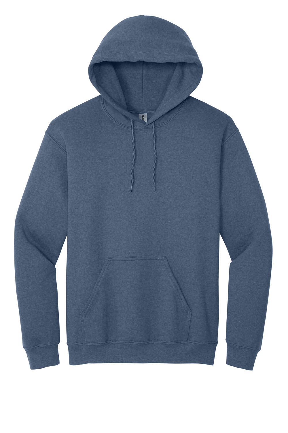 Gildan 18500/G185 Mens Pill Resistant Hooded Sweatshirt Hoodie w/ Pouch Pocket Indigo Blue Flat Front