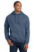 Gildan 18500/G185 Mens Pill Resistant Hooded Sweatshirt Hoodie w/ Pouch Pocket Indigo Blue Model Front