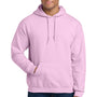 Gildan Mens Pill Resistant Hooded Sweatshirt Hoodie w/ Pouch Pocket - Light Pink