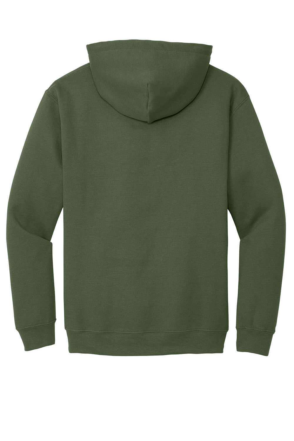 Gildan 18500/G185 Mens Pill Resistant Hooded Sweatshirt Hoodie w/ Pouch Pocket Military Green Flat Back