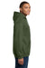 Gildan 18500/G185 Mens Pill Resistant Hooded Sweatshirt Hoodie w/ Pouch Pocket Military Green Model Side