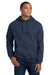 Gildan 18500/G185 Mens Pill Resistant Hooded Sweatshirt Hoodie w/ Pouch Pocket Navy Blue Model Front