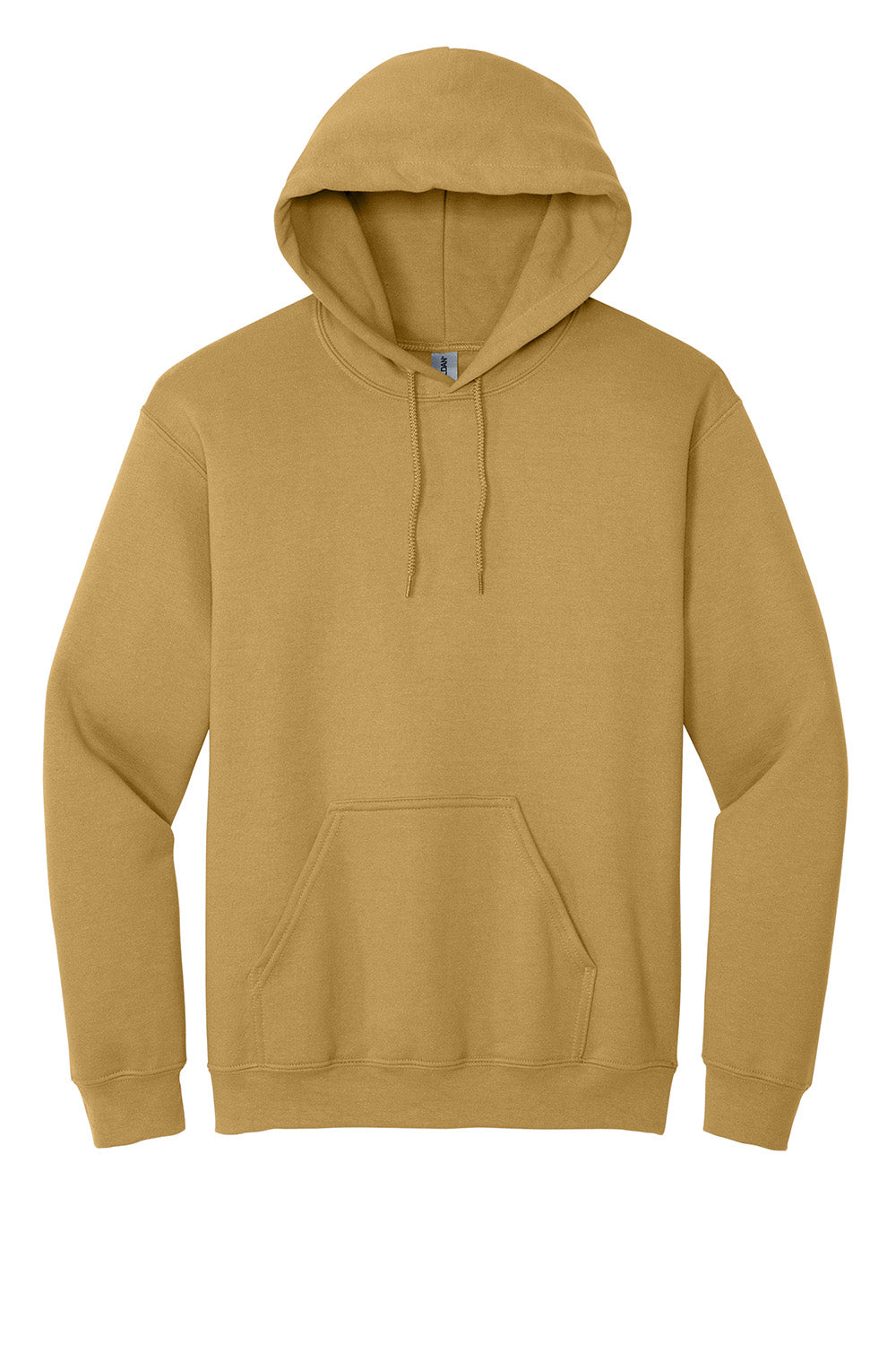 Gildan 18500/G185 Mens Pill Resistant Hooded Sweatshirt Hoodie w/ Pouch Pocket Old Gold Flat Front