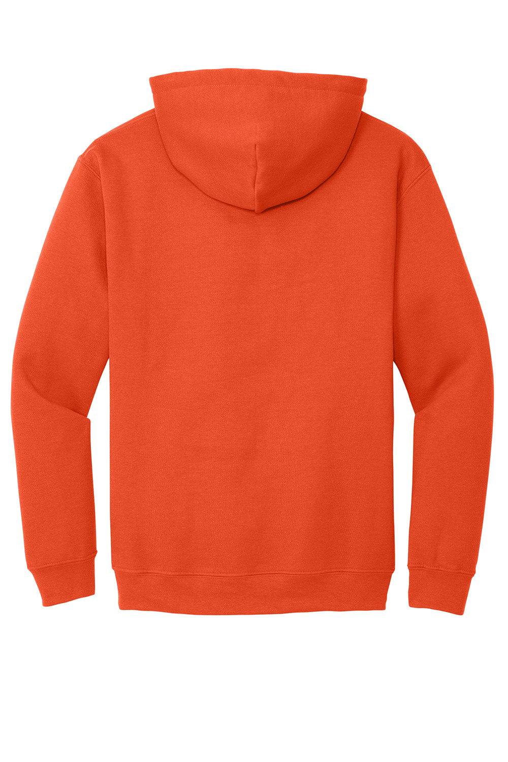 Gildan 18500/G185 Mens Pill Resistant Hooded Sweatshirt Hoodie w/ Pouch Pocket Orange Flat Back