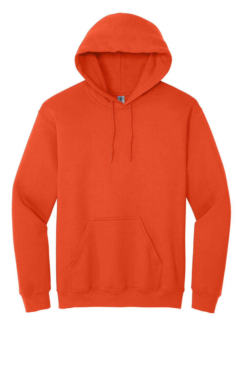 Gildan 18500/G185 Mens Pill Resistant Hooded Sweatshirt Hoodie w/ Pouch Pocket Orange Flat Front