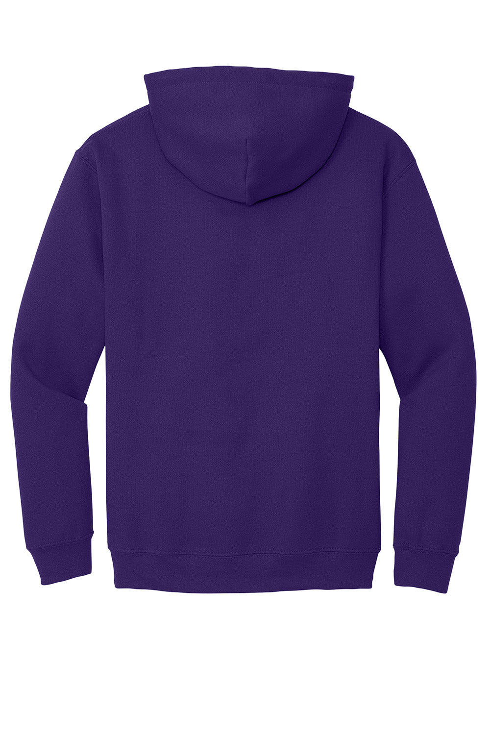 Gildan 18500/G185 Mens Pill Resistant Hooded Sweatshirt Hoodie w/ Pouch Pocket Purple Flat Back