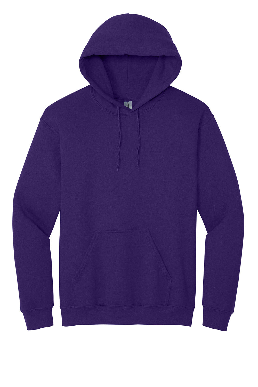 Gildan 18500/G185 Mens Pill Resistant Hooded Sweatshirt Hoodie w/ Pouch Pocket Purple Flat Front