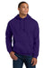 Gildan 18500/G185 Mens Pill Resistant Hooded Sweatshirt Hoodie w/ Pouch Pocket Purple Model Front