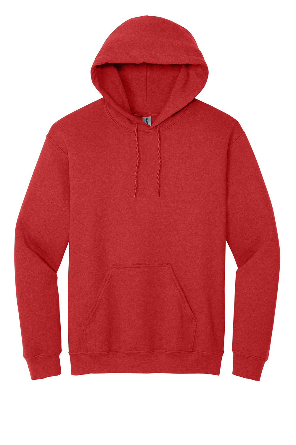 Gildan 18500/G185 Mens Pill Resistant Hooded Sweatshirt Hoodie w/ Pouch Pocket Red Flat Front