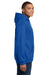 Gildan 18500/G185 Mens Pill Resistant Hooded Sweatshirt Hoodie w/ Pouch Pocket Royal Blue Model Side